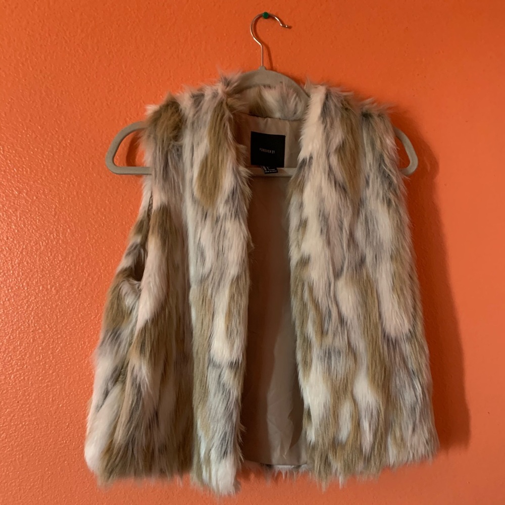 Faux fur vest